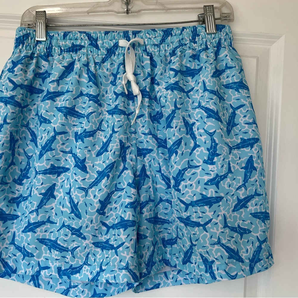 Chubbies Swimming Shorts | Men’s LARGE | Shark Water Hammerhead Blue Trunks NWOT